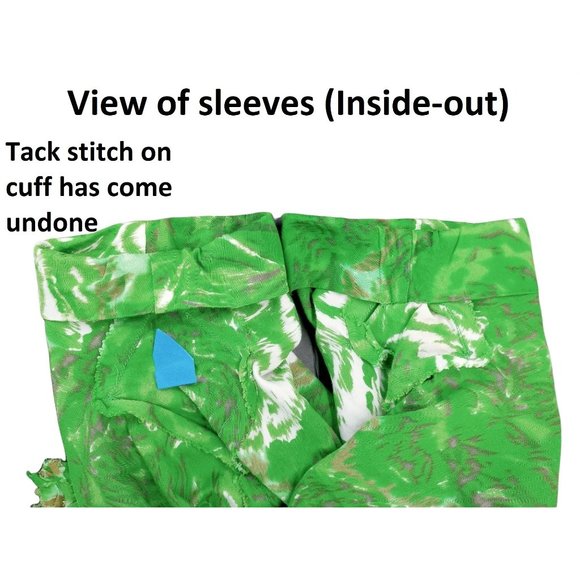 Vintage Dress 50s Floral Green Bow Vogue Women Small Pin Up Skater Rockabilly - Picture 13 of 13